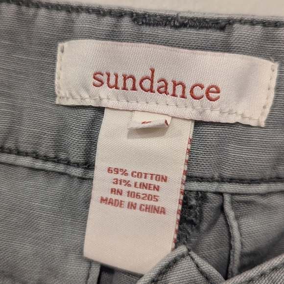 Sundance Catalog Grey Crotchet Side Roll Tab Pants Size 2 - Picture 5 of 6